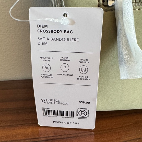 Athleta Olive Branch Green Neoprene Diem Crossbody Bag - Picture 2 of 6